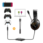 Kép 6/10 - Spirit of Gamer Fejhallgató - PRO-H3 (MultiPlatform, mikrofon, 3.5mm jack, hangerőszabályzó, 2m kábel, narancssárga)