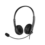 Kép 1/3 - Sandberg Fejhallgató - 2in1 Office Headset Jack+USB (mikrofon; USB+Jack; hangerő szabályzó; 1,5m kábel; fekete)