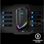 Kép 7/14 - Spirit of Gamer Egér - PRO-M3 RGB (Optikai, 7200DPI, 8 gomb, harisnyázott kábel, fekete) + egérpad