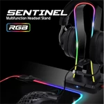 Kép 6/8 - Spirit of Gamer Fejhallgató állvány - SENTINEL (4xUSB2.0, kábelvezetés, csúszásmentes talp, 11 RGB preset)