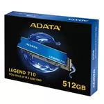 Kép 2/2 - ADATA SSD 512GB - LEGEND 710 (3D TLC, M.2 PCIe Gen 3x4, r:2400 MB/s, w:1000 MB/s)