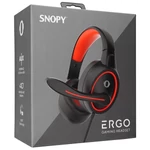 Kép 8/8 - Snopy Fejhallgató - SN-GX1 ERGO Red (mikrofon, 3.5mm jack, hangerőszabályzó, nagy-párnás, 2.2m kábel, fekete-piros)