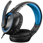 Kép 4/8 - Snopy Fejhallgató - SN-GX1 ERGO Blue (mikrofon, 3.5mm jack, hangerőszabályzó, nagy-párnás, 2.2m kábel, fekete-kék)