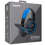 Kép 8/8 - Snopy Fejhallgató - SN-GX1 ERGO Blue (mikrofon, 3.5mm jack, hangerőszabályzó, nagy-párnás, 2.2m kábel, fekete-kék)