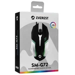 Kép 8/8 - Everest Egér - SM-G72  (1200 DPI, 4gomb, 1,5m kábel, optikai, fekete, RGB LED)