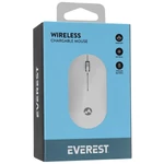 Kép 11/11 - Everest Vezeték nélküli Egér - SMW-399 White Rechargeable Super Quiet  (1600 DPI, 3 gomb, optikai, fehér)