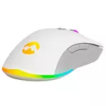 Kép 5/8 - Everest Gamer Egér - SGM-L1 LUMOS White (6400 DPI, 8gomb, 1,65m harisnyázott kábel,optikai, fehér, RGB LED)