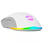 Kép 6/8 - Everest Gamer Egér - SGM-L1 LUMOS White (6400 DPI, 8gomb, 1,65m harisnyázott kábel,optikai, fehér, RGB LED)