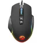 Kép 2/8 - Everest Gamer Egér - RAGE-X2  (6400 DPI, 7gomb, 1,5m harisnyázott kábel, optikai, fekete, RGB LED)