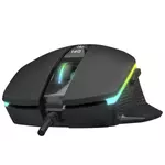 Kép 3/8 - Everest Gamer Egér - RAGE-X2  (6400 DPI, 7gomb, 1,5m harisnyázott kábel, optikai, fekete, RGB LED)