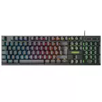 Kép 1/4 - Everest Gamer Billentyűzet - KB-188 Borealis Rainbow (Numpad, USB, fekete, magyar, RGB LED)