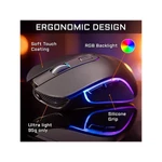 Kép 14/15 - The G-Lab Vezeték nélküli Gamer Egér - KULT XENON (5000 DPI, 6 gomb, makro, RGB LED, fekete)