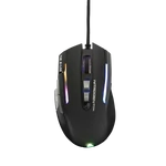 Kép 1/15 - The G-Lab Gamer Egér - KULT NITRO ATOM (4800 DPI, 9 gomb, makro, 1,8m kábel, RGB LED, fekete)