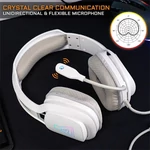 Kép 8/9 - The G-Lab Fejhallgató - KORP VANADIUM (mikrofon, USB, 3,5mm Jack, hangerőszabályzó, nagy-párnás, RGB, fehér)