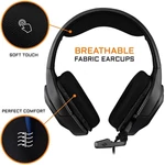 Kép 10/12 - The G-Lab Fejhallgató - KORP COBALT/B (mikrofon, 3,5mm Jack, hangerőszabályzó, nagy-párnás, fekete)