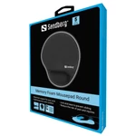 Kép 2/2 - Sandberg Egérpad - Memory Foam Mousepad Round (memória habos csuklótámasz fekete)