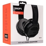 Kép 7/7 - Snopy Fejhallgató - SN-101 BONNY Black (stereo, mikrofon, 3.5mm jack, hangerőszabályzó, 1m kábel, fekete)