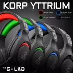 Kép 4/8 - The G-Lab Fejhallgató - KORP  YTTRIUM (mikrofon, 3,5 Jack, hangerőszabályzó, nagy-párnás, RGB, fekete)