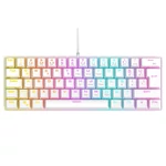 Kép 3/7 - Rampage Billentyűzet - PLOWER K60 White US (Vezetékes, Mechanikus, Blue switch, angol, fehér, RGB LED)