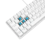 Kép 6/7 - Rampage Billentyűzet - PLOWER K60 White US (Vezetékes, Mechanikus, Blue switch, angol, fehér, RGB LED)