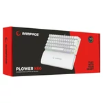 Kép 7/7 - Rampage Billentyűzet - PLOWER K60 White US (Vezetékes, Mechanikus, Blue switch, angol, fehér, RGB LED)