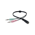 Kép 5/6 - Conceptronic Fejhallgató - POLONA02BA (3.5mm Jack+elosztó, hangerőszabályzó, felhajtható mikrofon, 200 cm kábel, fekete)