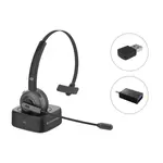 Kép 1/5 - Conceptronic Vezeték nélküli Fejhallgató - POLONA03BDA (BT+ USB adapter, hangerőszabályzó, felhajtható mikrofon, fekete)