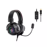 Kép 1/3 - Conceptronic Fejhallgató - ATHAN02B (USB, Kompatilibis: PC/PS4, 7.1 hangzás, RGB,hangerőszabályzó,220 cm kábel, fekete)