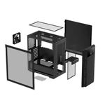 Kép 11/13 - DeepCool Számítógépház - CH510 MESH DIGITAL (ablakos, 1x12cm ventilátor, Mini-ITX / Micro-ATX / ATX / E-ATX, 1xUSB3.0)
