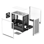 Kép 5/6 - DeepCool Számítógépház - CH370 WH (fekete, ablakos, 1x12cm ventilátor, Mini-ITX / Micro-ATX, 2xUSB3.0)