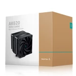 Kép 10/10 - DeepCool CPU Cooler - AK620 ZERO DARK (28 dB; max, 117,21 m3/h; 4pin csatlakozó, 6 db heatpipe, 2x12cm, PWM)