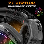 Kép 4/12 - Spirit of Gamer Wireless Fejhallgató - MIC-XH1500 (MultiPlatform, 7.1, mikrofon, hangerőszabályzó, nagy-párnás, fekete)