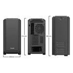 Kép 2/9 - Be Quiet! Számítógépház - Silent Base 601 Black (ATX, fekete)