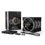 Kép 6/6 - Be Quiet! Cooler 12cm - LIGHT WINGS 120mm PWM high-speed Triple-Pack (RGB, 2500rpm, 31dB, fekete)