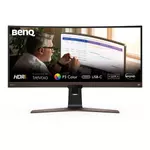 Kép 1/10 - BenQ monitor 37,5" - EW3880R (Ívelt, IPS, 21:9, 3840x1600, 4ms, 300cd/m2,  2xHDMI, DP, USB-C Speaker, HDR, Freesync)