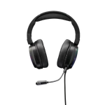 Kép 3/6 - The G-Lab Fejhallgató - KORP RADIUM BLACK (mikrofon,USB, 3,5mm Jack, hangerőszabályzó, LED,nagy-párnás)
