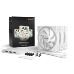 Kép 6/7 - Be Quiet! Cooler 12cm - LIGHT WINGS WHITE 120mm PWM Triple Pack (RGB, 1700rpm, 20,6dB, fehér)