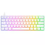 Kép 2/8 - Rampage Billentyűzet - KB-R135 PARVUS US (Type-C, Vezetékes, Mechanikus, Red switch, angol, fehér, RGB LED)