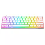 Kép 3/8 - Rampage Billentyűzet - KB-R135 PARVUS US (Type-C, Vezetékes, Mechanikus, Red switch, angol, fehér, RGB LED)