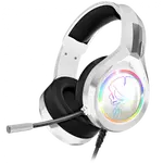 Kép 1/9 - Spirit of Gamer Fejhallgató - PRO-H8 RGB White (MultiPlatform, mikrofon, 3.5mm jack, hangerőszabályzó, 2m kábel, fehér)