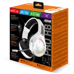 Kép 9/9 - Spirit of Gamer Fejhallgató - PRO-H8 RGB White (MultiPlatform, mikrofon, 3.5mm jack, hangerőszabályzó, 2m kábel, fehér)