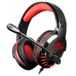 Kép 1/9 - Spirit of Gamer Fejhallgató - PRO-H3 Red (MultiPlatform, mikrofon, 3.5mm jack, hangerőszabályzó, 2m kábel, piros)