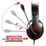 Kép 4/9 - Spirit of Gamer Fejhallgató - PRO-H3 Red (MultiPlatform, mikrofon, 3.5mm jack, hangerőszabályzó, 2m kábel, piros)