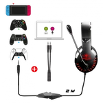 Kép 6/9 - Spirit of Gamer Fejhallgató - PRO-H3 Red (MultiPlatform, mikrofon, 3.5mm jack, hangerőszabályzó, 2m kábel, piros)