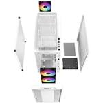 Kép 13/15 - DeepCool Számítógépház - CC360 ARGB WH (fehér, ablakos, 3x12cm ventilátor, Mini-ITX / Micro-ATX, 1xUSB3.0, 1xUSB2.0)