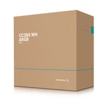 Kép 15/15 - DeepCool Számítógépház - CC360 ARGB WH (fehér, ablakos, 3x12cm ventilátor, Mini-ITX / Micro-ATX, 1xUSB3.0, 1xUSB2.0)