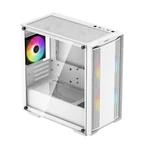 Kép 3/15 - DeepCool Számítógépház - CC360 ARGB WH (fehér, ablakos, 3x12cm ventilátor, Mini-ITX / Micro-ATX, 1xUSB3.0, 1xUSB2.0)