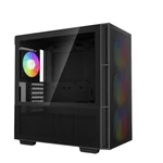 Kép 2/16 - DeepCool Számítógépház - CH560 (fekete, ablakos, 3x14cm +1x12cm ventilátor, Mini-ITX / Mico-ATX / ATX / E-ATX, 2xUSB3.0)