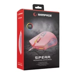 Kép 7/7 - Rampage Egér Gamer - SMX-G68 SPEAR (7200DPI, 7 gomb, makro, RGB LED, 1,5m harisnyázott kábel, pink)