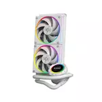 Kép 3/11 - ID-Cooling CPU Water Cooler - Space SL240 WHITE (13.8-30.5dB; max. 132,52 m3/h; 2x12cm, A-RGB LED, fehér)
